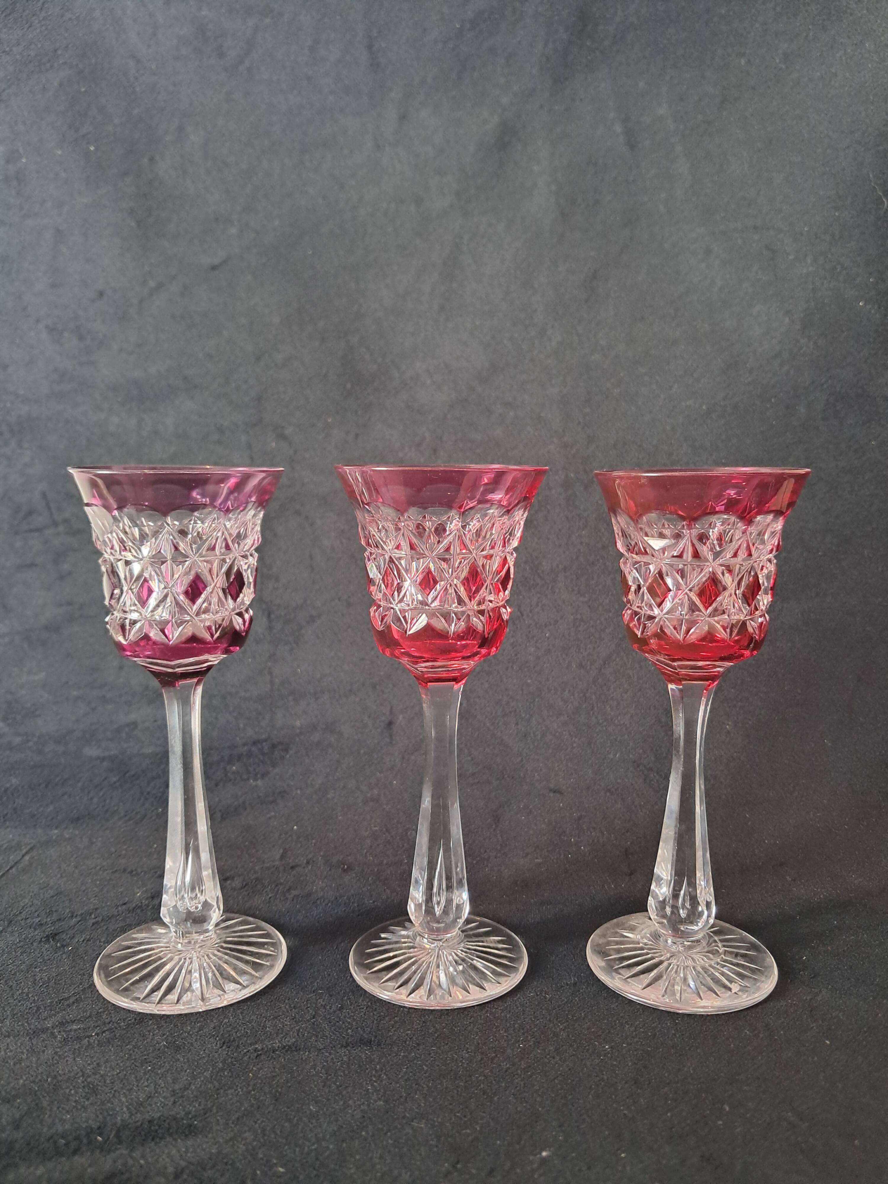 Cut glass shot glasses