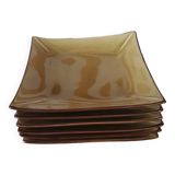 6 square dessert plates
