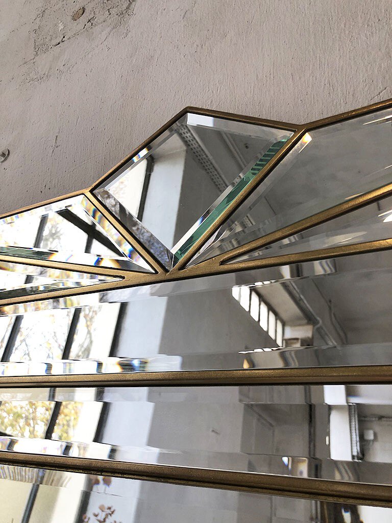 Italian design milked gold mirror