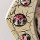 Modernist mirror, J Capo Enamels, wood and enamel