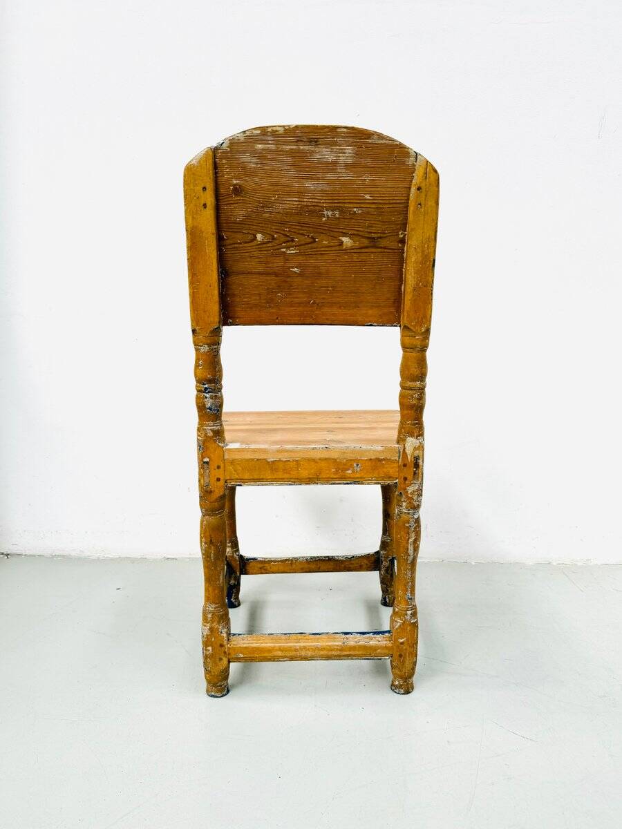 Antique 18th century Swedish Gustavian pine chair