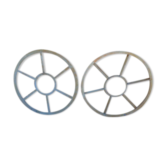 Pair of iron oxen eyes