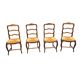 4 Louis XV style chairs in solid oak