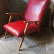 Fauteuil scandinave pieds compas