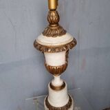 Medicis lamp carved polychrome wood ep 1940