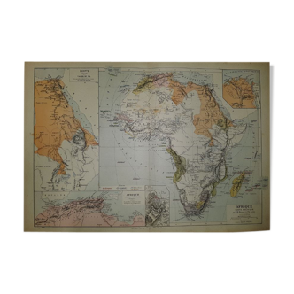 Carte Géographie 1884 - Gravure Drioux Leroy