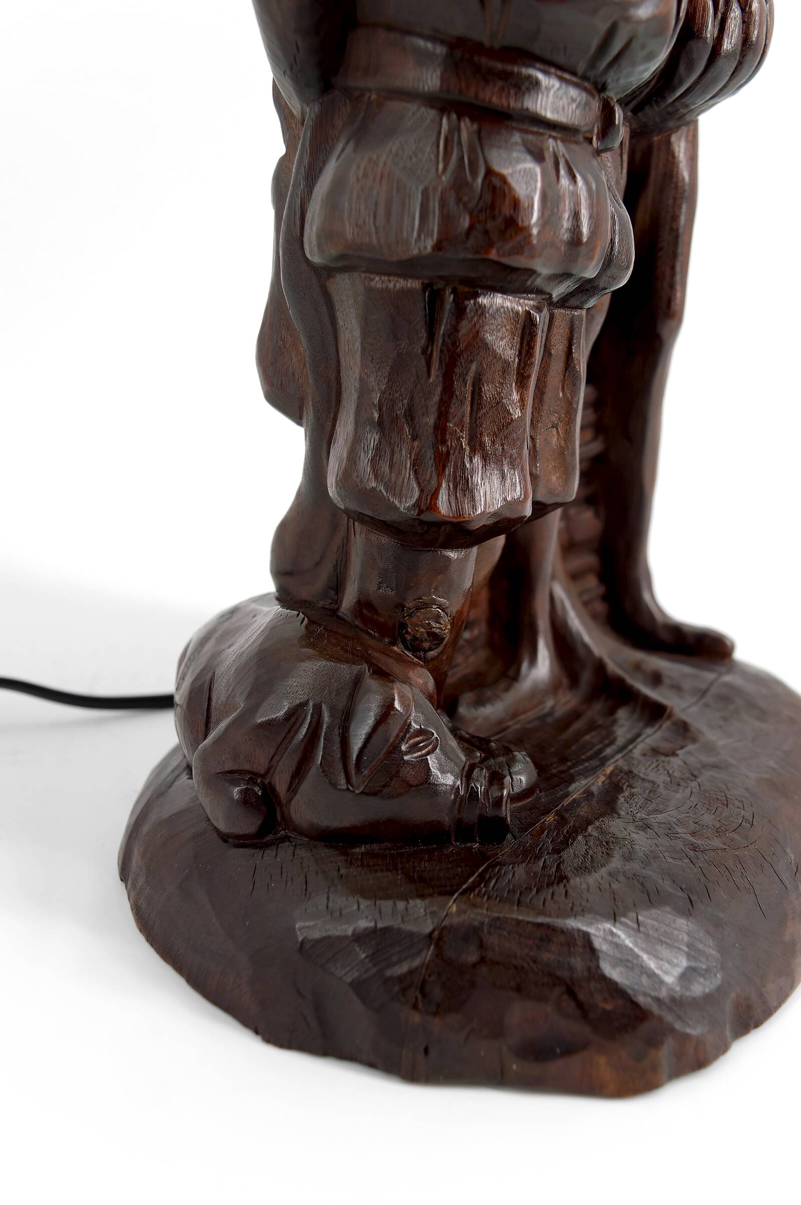 Lampe sculpturale « Don Quichotte, Sancho Panza », Forêt-Noire, vers 1950