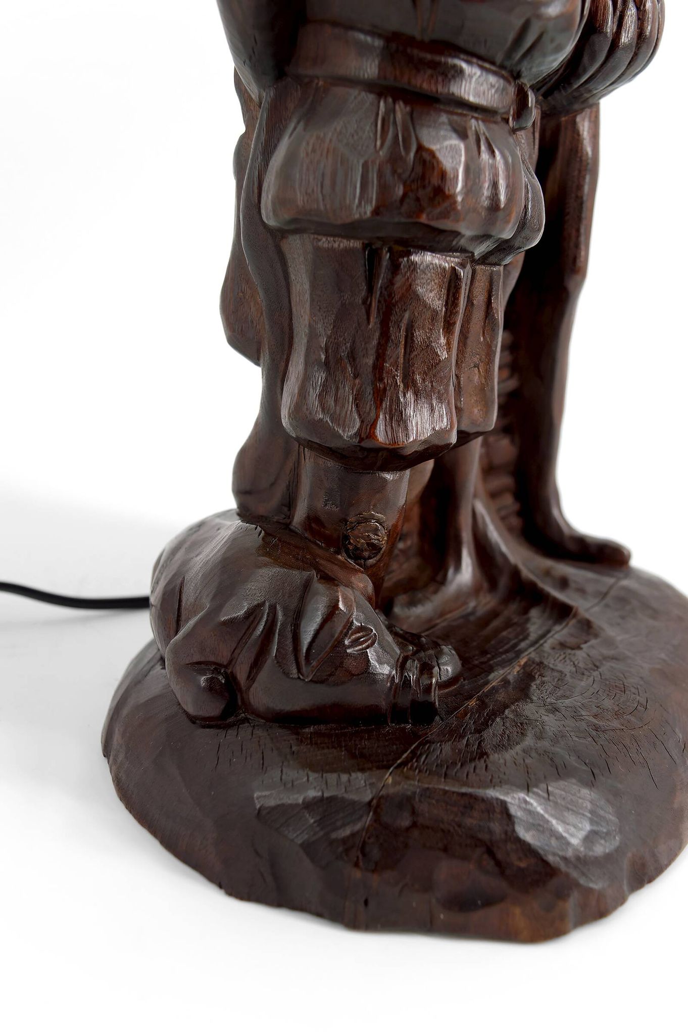 Sculptural lamp "Don Quixote, Sancho Panza", Black Forest, around 1950