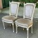2 chaises Louis XVI médaillon carré du XIXème siècle
