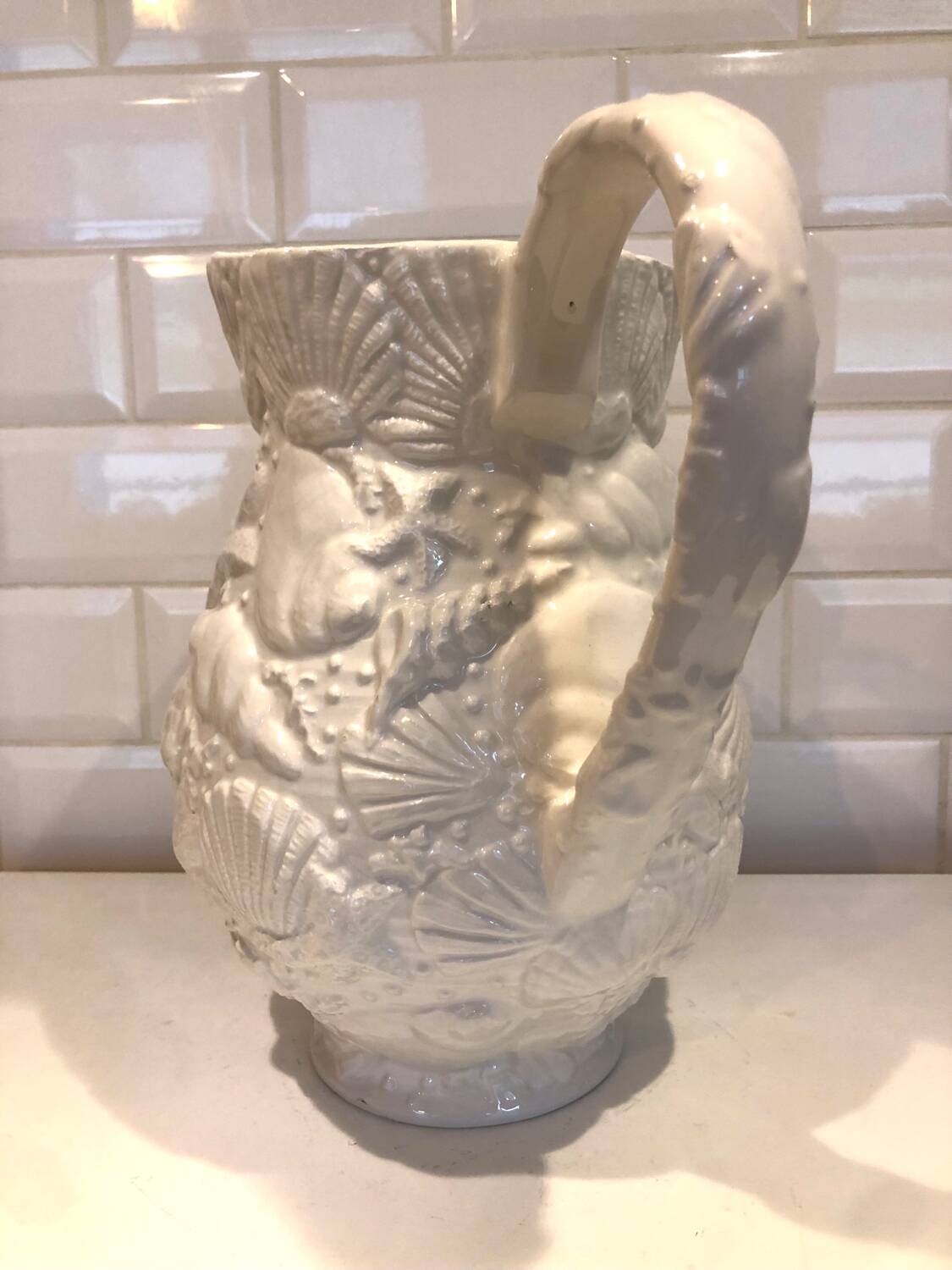 Large “shell” slip carafe