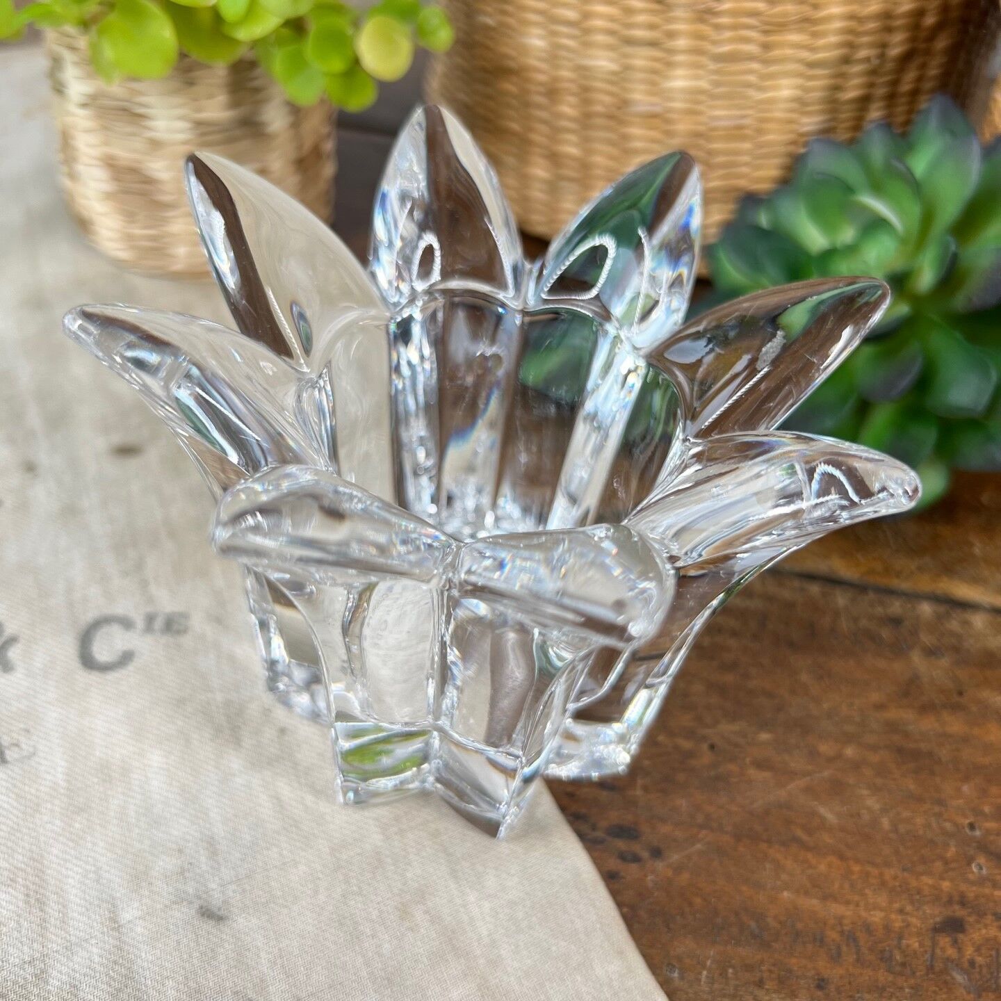 Crystal candle holder "flower"