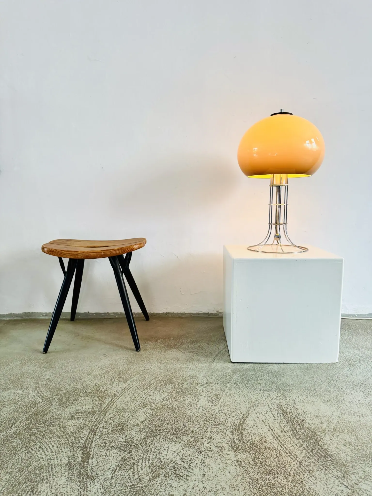 Lampe de table champignon par Herda Verlichting, Pays-Bas, années 1970.