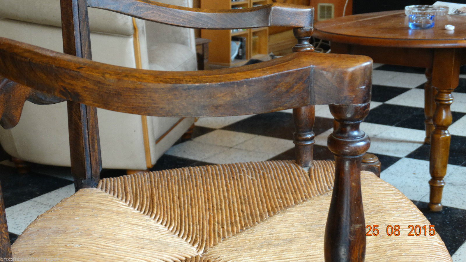 Parker former armchair walnut C. Cayelle