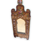Orientalist mirror frame fixed under glass 25x58cm