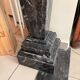 Important pair of Art Deco columns in black marble