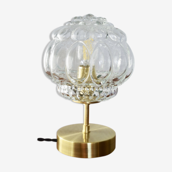 Bubbled glass lamp