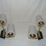 Pair of double wall lamps from the 50s
