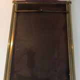 Miroir de style néoclassique en laiton et tôle laquée