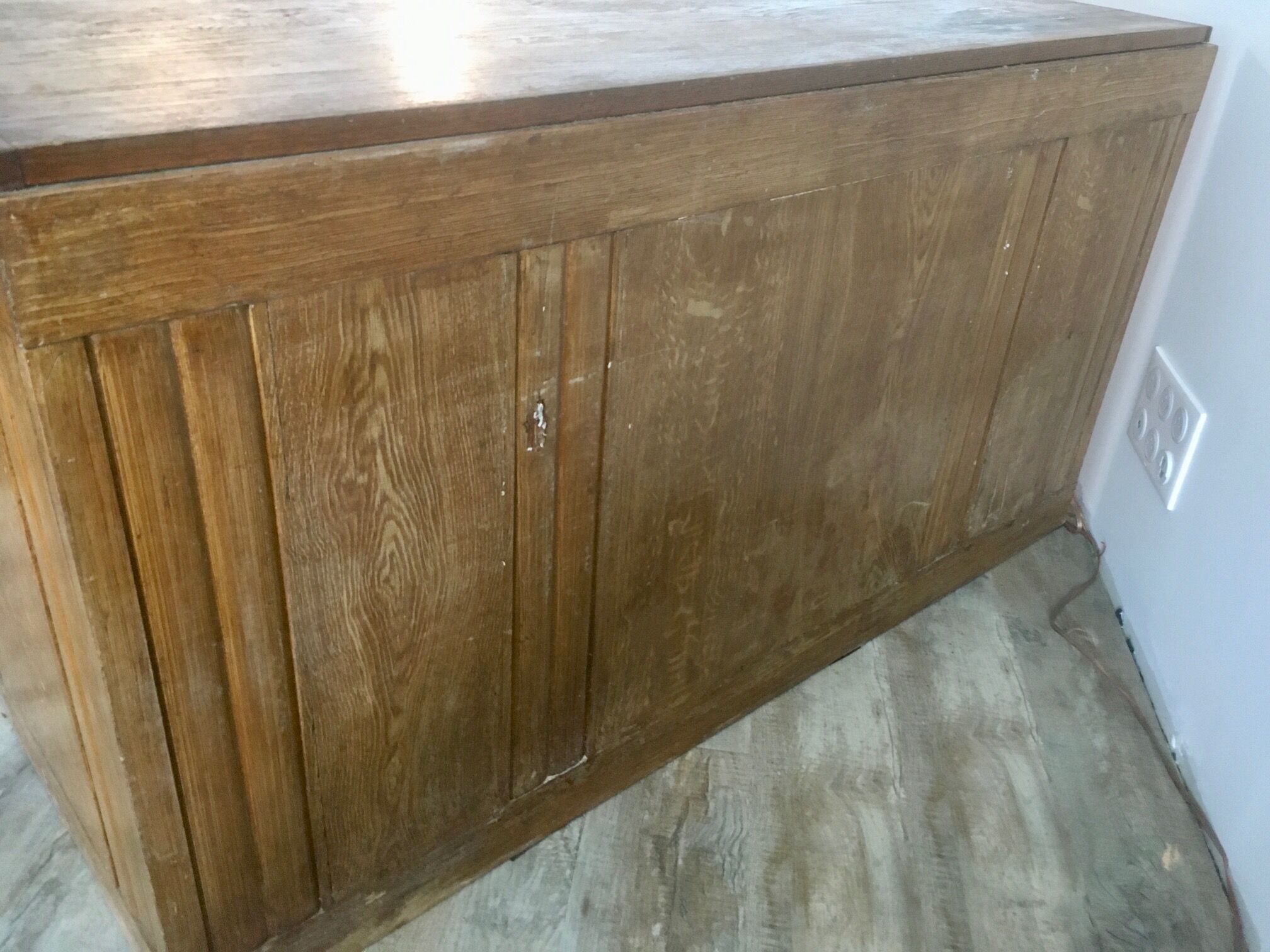 Wooden workshop counter
