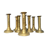 Set of 8 antique brass chandeliers