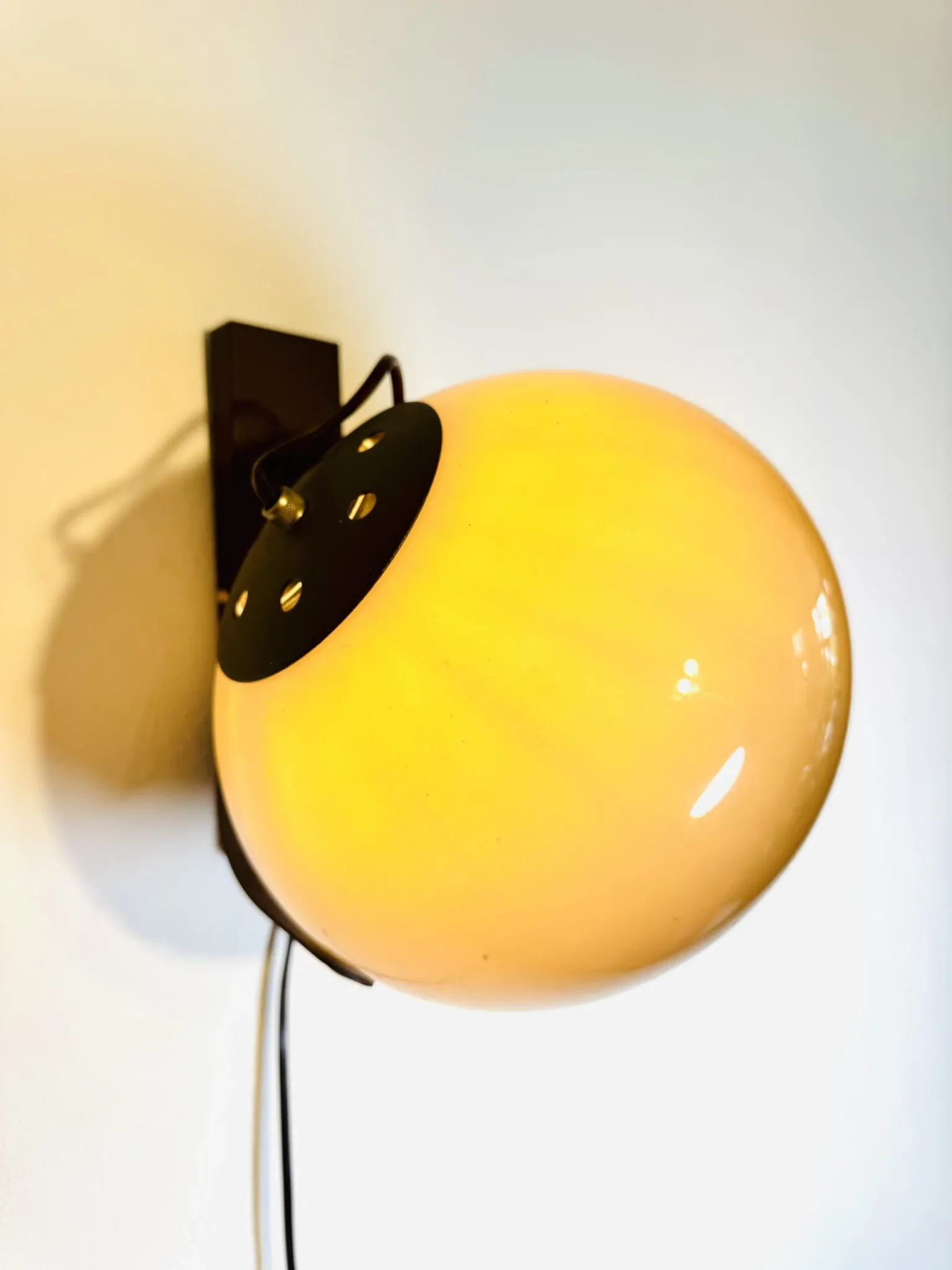 Sphere Rotating Wall Lamp By Dijkstra, The Netherlands, 1970S
