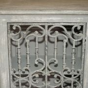 Vintage sideboard with wrought iron doors