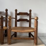 Pair of low Dudouyt-style armchairs
