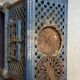Cast iron and blue ceramic wood stove, from the Chauffette brand