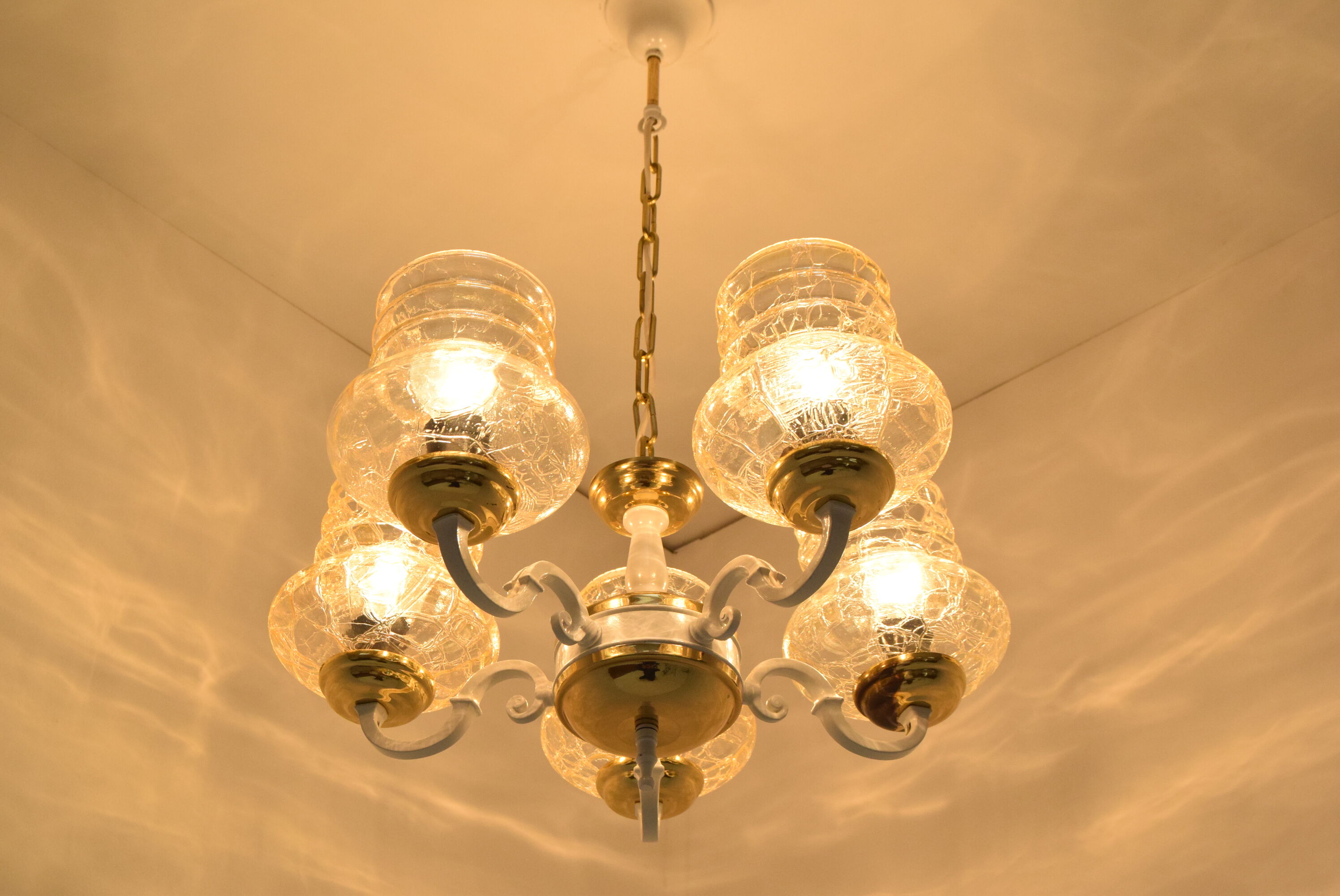 Mid-century Chandelier,Czechoslovakia,1970's.