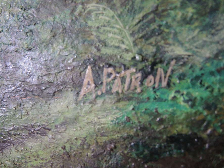 Old oil on wood painting signed and framed