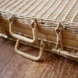 Suitcase vintage wicker