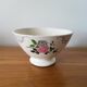 Old Faience Bowl SARREGUEMINES Rose Decoration