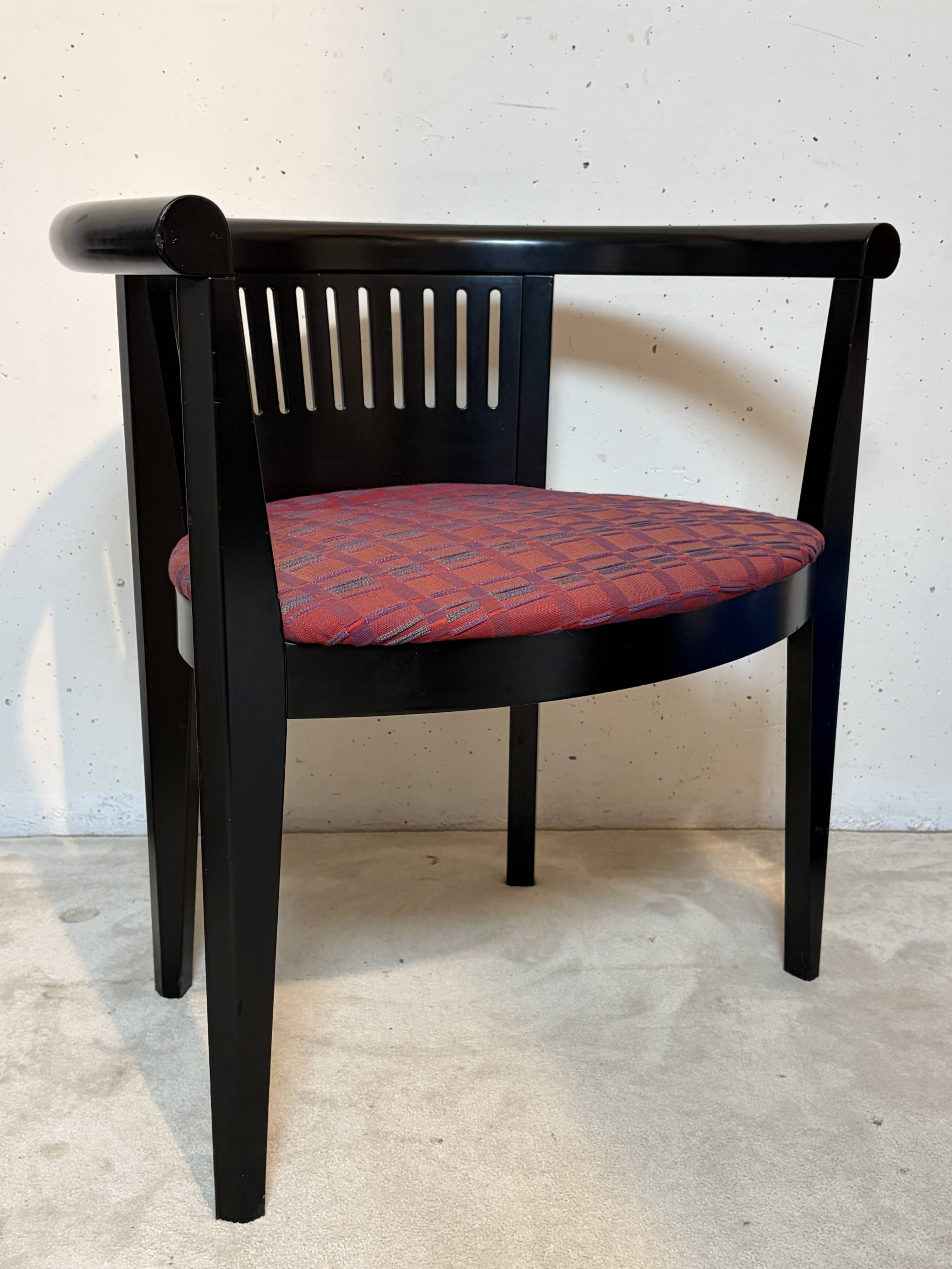 Black lacquered armchair