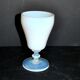 Sevres footed glass goblet chalice in white opaline signed “sèvres france”