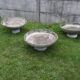 Series of three concrete planters design René Pechère edited by Eternit 1958