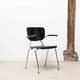 Vintage chair Kho Liang Black and metal with armrests