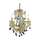 Chandelier with blue pendants