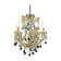 Chandelier with blue pendants