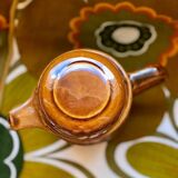 Ochre ceramic teapot