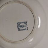 Table service 12 old plates iron earth rockery , faience exxonne