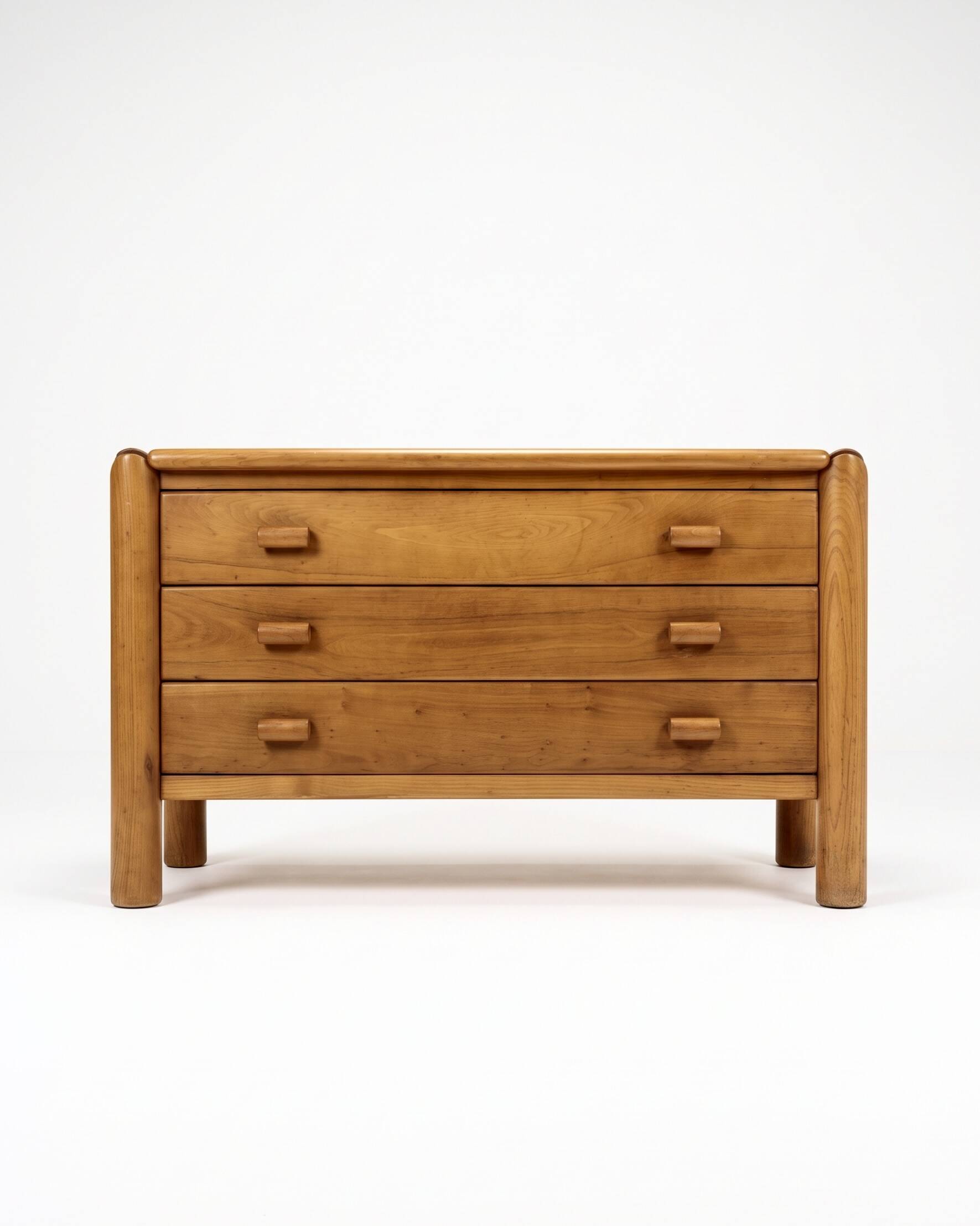 Commode en Orme Massif - Atelier Chauvin - 1960