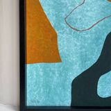 Peinture abstraite colorée a l’acrylique sur papier