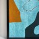 Colorful abstract painting in acrylic on paper