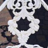 Large terrace or garden bench, made of cast iron, vintage decor.