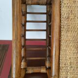 Large vintage serving tray, rattan and wicker - Indonesia - 1950s/1960s