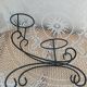 Antique wrought iron plant stand