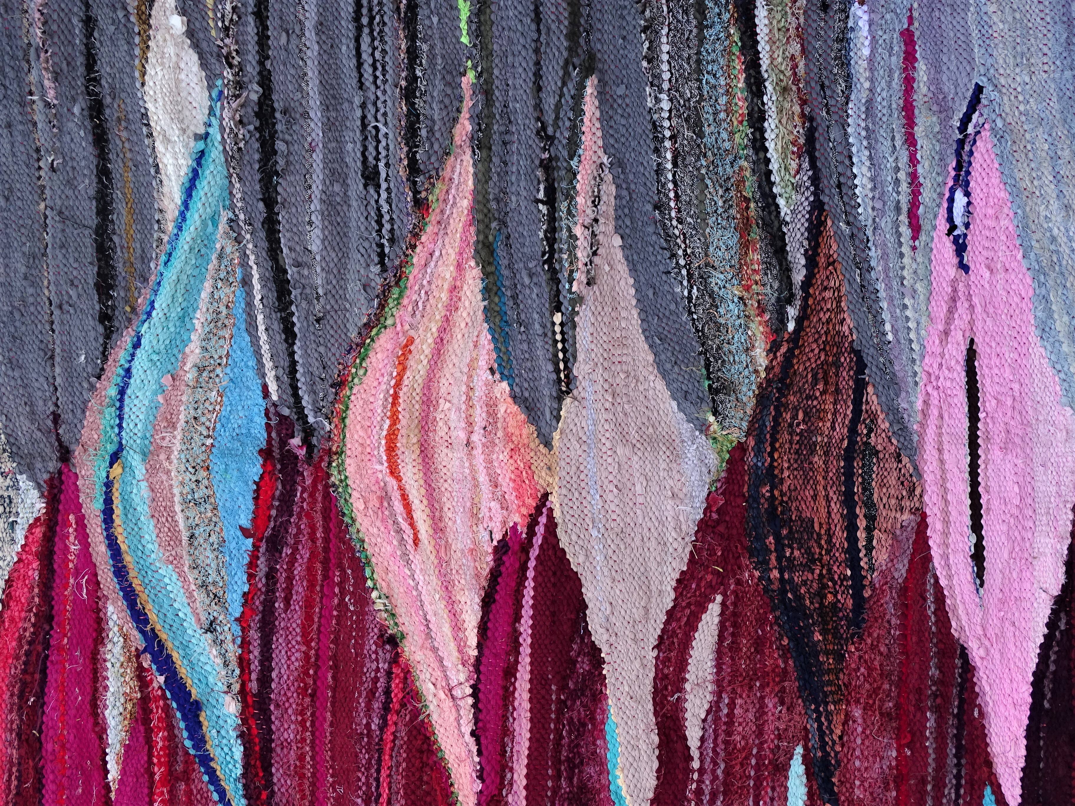 Moroccan Berber carpet kilim boucherouite 240X135 cm