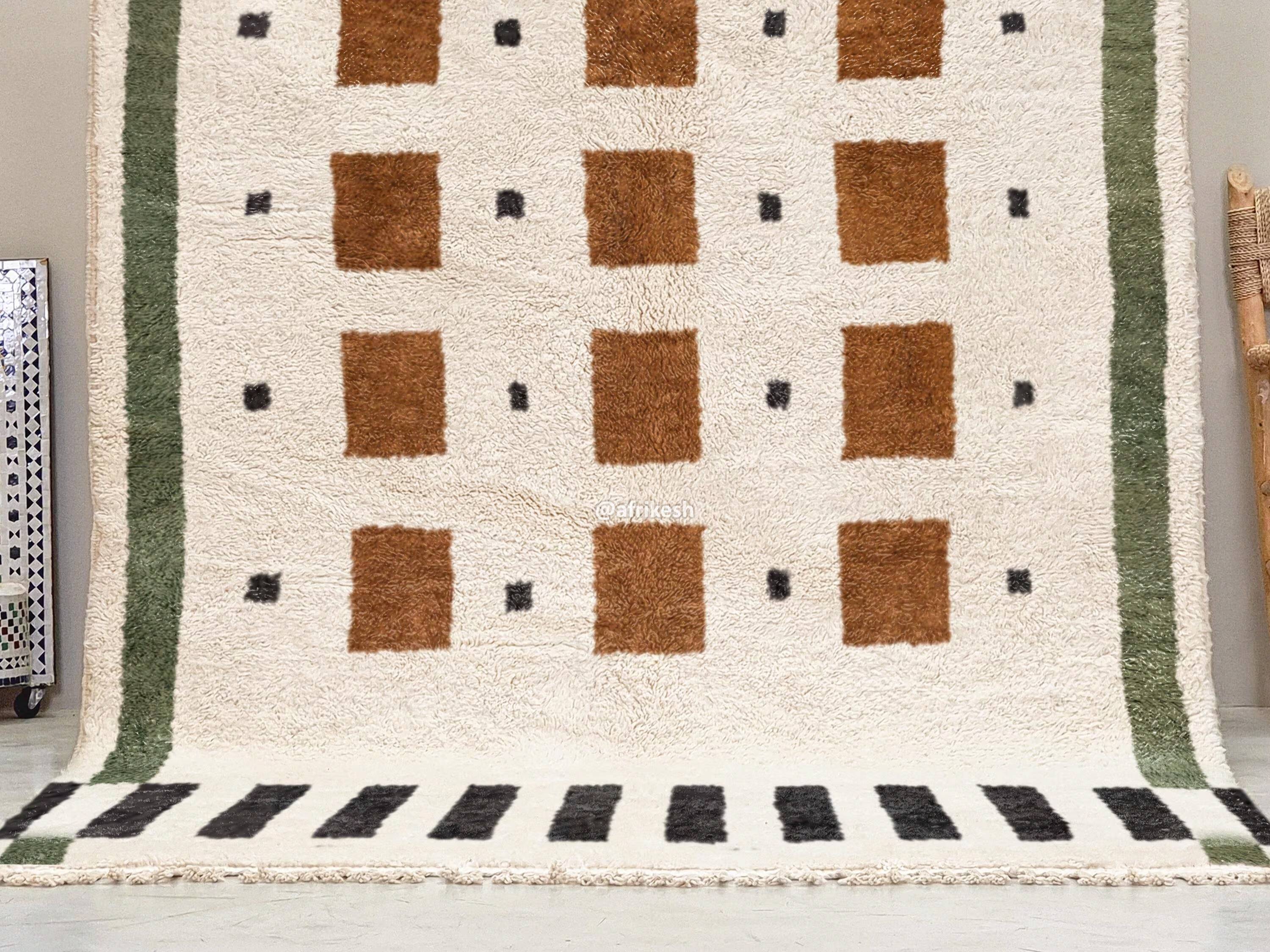 Tapis en laine marocain, tapis beni ouarain