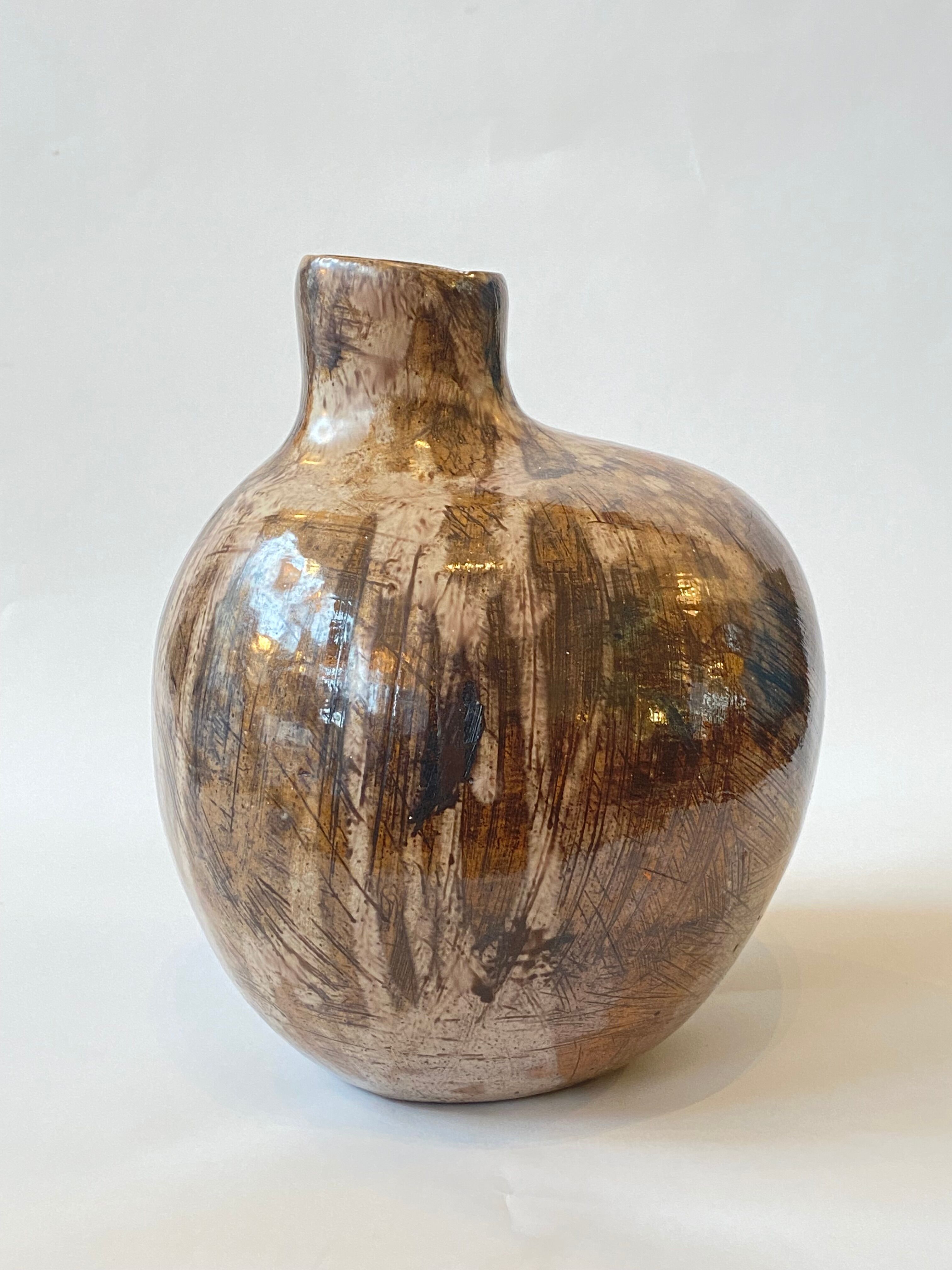 Free-form contemporary ceramic vase