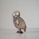 Owl sculpture in gilded brass bronze